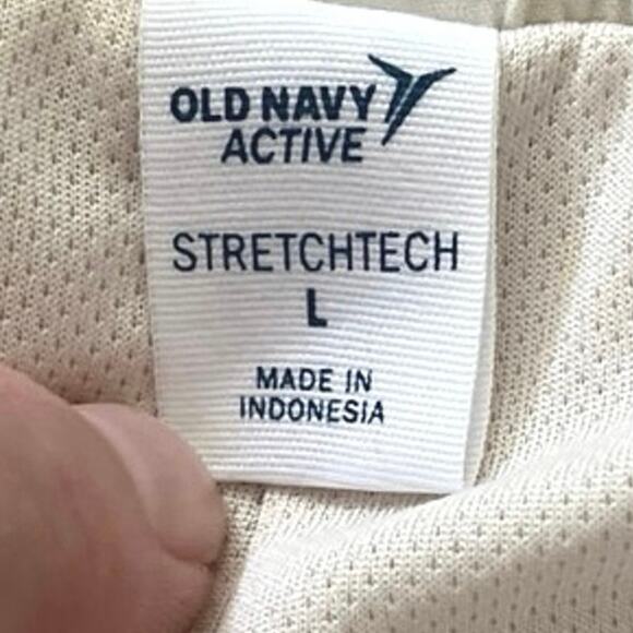 Old Navy Jogger Cargo Pants Womens Size L Cream Lined Stretch Casual Travel - Picture 13 of 16